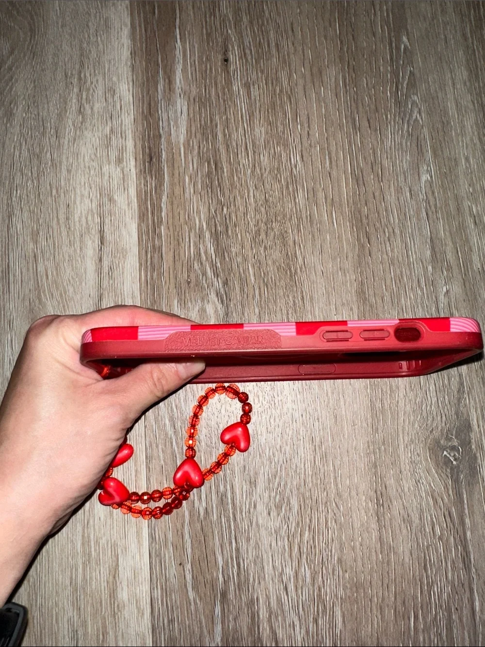 Checkered Phone Case with Ring Grip & phone charm - iPhone 14 Pro Max